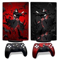 Playstation 5 Console Controller Wrap - Black and Red Console PS5 Controller Skin Vinyl Sticker PS5 Playstation Console - PS5 Skins and Decals Video Game Console Playstation 5 Controller Accessories