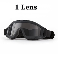 Motorcycle Sunglasses Outdoor Sports Glasses Windproof Goggles Tactical Locust Glasses