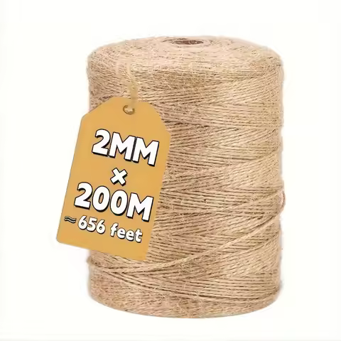 200 meters by 2 millimeters heavy jute rope, 656 feet thick process rope, suitable for gardening, gi
