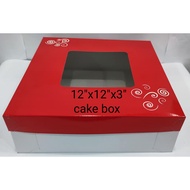 CAKE BOX & CAKE BOARD 12''x12''x3'',12''x12''x4",12'' GOLD. 12'' WHITE SOLD BY 10PCS