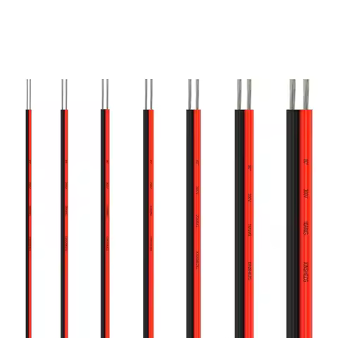 2 PIN Electrical Wire Tinned Copper PVC Insulated Red Black Cable For Single Color LED Strip Light E