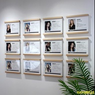 /Teacher Introduction Photo Frame Solid Wood Acrylic a4 Suspension Display Teacher Fund Wall Coach C