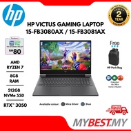 HP Victus Gaming Laptop 15-fb3080AX - Blue/15-fb3081AX - Mica Silver (Ryzen 7-7445HS/ 8GB RAM / 512G