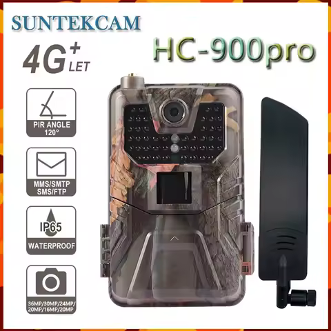 Suntekcam 4G APP Control Trail Camera HC-900pro Infrared Night Vision 4K Live Video Outdoor Animal H