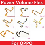 เปิดปิดสวิทช์ควบคุมคีย์สาย Flex สำหรับ OPPO R15 R15X R17 R17Pro K1 K3 K5 A8 RealmeX2เปลี่ยนชิ้นส่วน