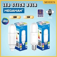 <SIRIM> MEGAMAN LED STICK BULB 10W/15W E27 / PLC G24D-2PIN