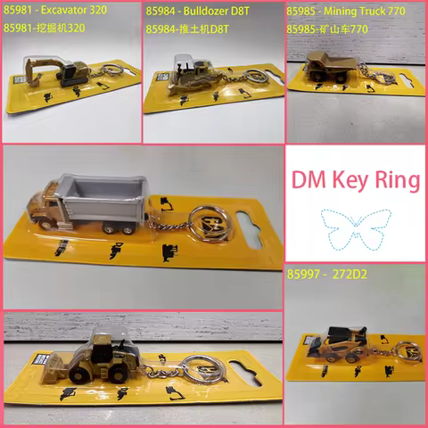 DM D8T & 320 Key Ring Model For Bulldozers Excavators And Engineering Vehicles. Keychain:85981/ 8598