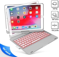 360 Rotatable iPad Keyboard Case for iPad 9.7 2018 2017 iPad Air 1 2 3 iPad 5th 6th 7th 8th 9th Generation Case with Backlit Keyboard