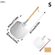 ZIBU 12 Inch Aluminum Perforated Pizza Shovel Peel With Detachable Handle Nonstick Oven Baking Paddl
