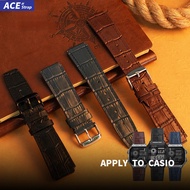 Apply to CASIO AE1200WH/1300/1000/1500 Watch Strap, 18mm Genuine Leather Replacement Band for Square