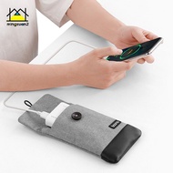 mingxuan2 Travel Charger Mobile Phone Organizer Pouch Portable Source Electronics Earphone  Data Cab