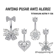 ASTM F-136 titanium navel earrings