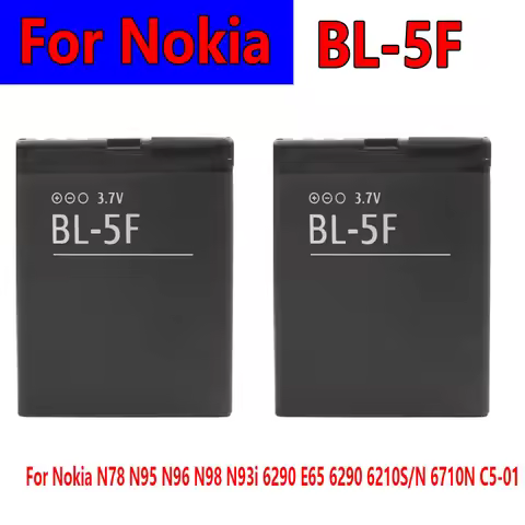 950mAh BL5F BL-5F battery For Nokia N78 N95 N96 N98 N93i 6290 E65 6290 6210S/N 6710N C5-01