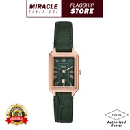 Fossil ES5366 Series Raquel Three-Hand Date Green Croco LiteHide™ Leather Strap Woman Watch