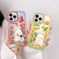 Cute Rabbit For Girls Big Waves Phone Cases VIVO Y02 Y22 Y30 Y31 Y32 Y33 Y35 Y50 Y51 Y53 Y55 Y70T Y71 Y72 Y75 Y76 Y77 Y81 Y83 Y91 Y93 Y95 IQOO Z3 Z6 T1