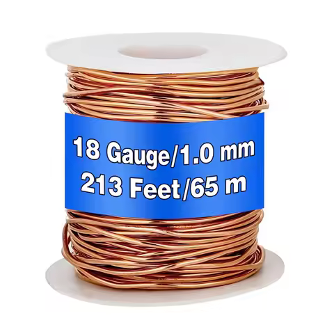 Y17A 99.9% Dead Soft Copper Wire, 18 Gauge/ 1 Mm Diameter, 213 Feet/ 65 M, 1 Pound Spool Pure Copper