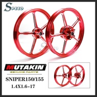 ENKEI/MUTAKIN 505 Mags CNC Sniper150/155 Sniper135 Front Disc Brake Rear Disc Brake 1.4/1.6*16*17