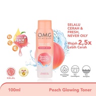OMG OH MY GLOW Peach Glowing Toner Wajah 100 ML || Toner Wajah OMG Original