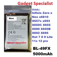 Infinix Zero x Neo x6810 Hot 7 8 9 Lite 11s 12 Pro X668c Note X6812B X657 x693 X650 X655 X690 Batter