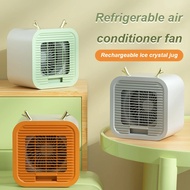 Portable Mini Aircond USB Air Cooler Mini Fan Portable Water Cooled Home 3-speed Ice Crystal Desktop Fan