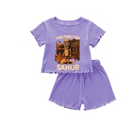 Tung Tung Sahur Girls' T-Shirt Set Ages 0-5 Years