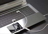 耳機入耳式立體聲直插型可線控動圈運動遊戲有線耳機（白色）