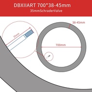 2 PCS Heavy Duty Bike Tubes 700x38C 700x40C 700x43C 700x45C 38C/40C/42C/43C/45C Schrader Valve 35mm/