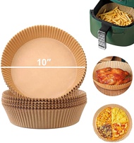 {Migu home furnishing} ถาดกระดาษรองอบแบบใช้แล้วทิ้งหม้อทอด Air Fryer ขนาด10นิ้วถาดย่างเตาอบในครัวกระ