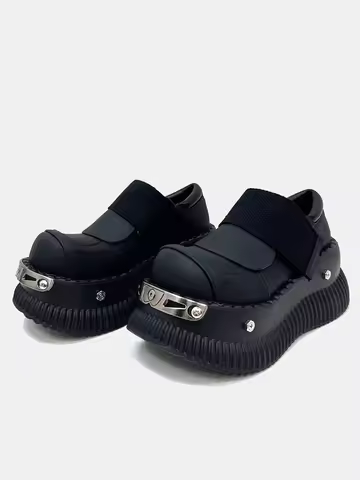 2025 New Metal Punk Y2g Hot Women Asian Culture Platform Niche Design Height Increasing Harajuku Big