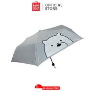 MINISO Classic Solid/We Bare Bears Collection Color Sun Umbrella (Black/Grizz/Ice Bear/Panda)