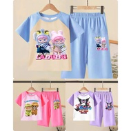 ComBo 3 Bộ Cho Bé Gái Quần Dài Ống Xuông In Hình 5D LaBuBu .