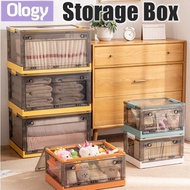 Stackable Foldable Storage Box Movable Plastic Drawer Stacking Home Organizer with Wheels
