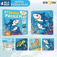 BEAR TALE Joyful Puzzle 9-Piece Ocean-Themed Toddler Puzzles for Kids Educational Preschool Toys
