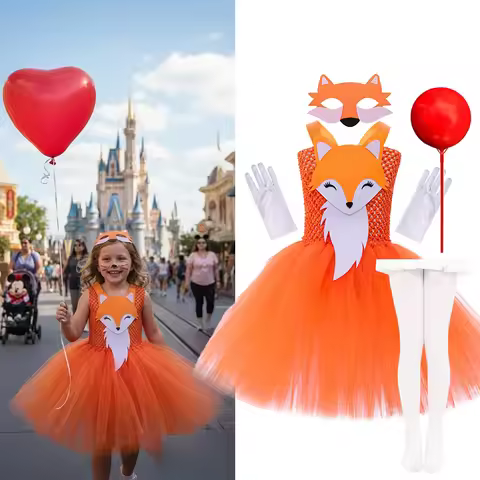 Disney Movie Zootopia 2 Nick Tutu Dress for Girls Cosplay Foxes Costumes Birthday Carnival Outfit Ch