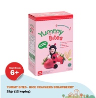 Yummy Bites Rice Crackers Strawberry 25gr