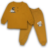 Setelan anak terbaru gambar elephant setelan kiano panjang anak laki-laki perempuan usia 1-5 tahun