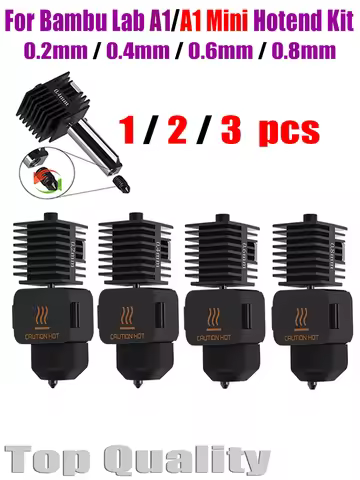 For Bambu Lab a1 mini Hotend Kit Hardened steel Nozzle 0.2 0.4 0.6 0.8mm Nozzles For bambulab A1 Hot
