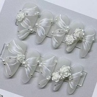 Nhựa Giả Móng Tay Hình Quả Bóng Thủ Công Ballet Slipper Dây Thừng Móng Tay Dài Hình Quả Bóng Mềm Mại