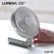 [LUMENA] Fan Pro Max V Personal Cooling Device Fan Rechargeable Quiet 180 Folding Handheld Desk Powe