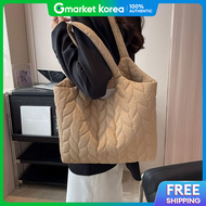 Sellerade Leaf Padded Big Shoulder Bag Womens Bag Autumn Tote Big Size
