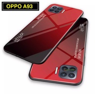 [ส่งจากไทย] Case OPPO A93 เคสกระจกสองสี เคสเงาไล่สี ขอบนิ่ม TPU CASE เคสออฟโป้ Oppo A93 สีกระจกเทมเปอร์ปลอกแก้วฝาหลังกันชน