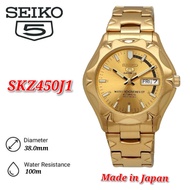 Seiko 5 Sports Automatic 23 Jewels Made In Japan Gold SNZ450J1 Men's Watch