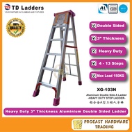 TD [ XG-103N ] HEAVY DUTY Aluminum Double Side A Ladder - 3" Thickness
