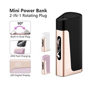 【SG Seller】CCC Power Bank Mini Portable Charger with 2 Plug Small Powerbank Fast Charging for iPhone