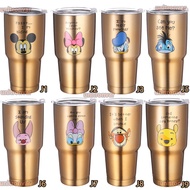 Golden Series 900ml Cartoon YETI Tumbler With Lid Rambler 30oz Stainless Steel Thermos Bottle Cold Vacuum Beer Cup