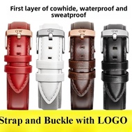 DW Universal Leather Strap Daniel Wellington Watch Bracelet 12/13/14/17/18/19/20/22mm Genuine leathe