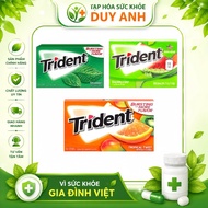 BOX OF 14 SHEETS - Trident Sugar-Free SIngum Candy 21.6g - 26.6g - Many Delicious, Cool Flavors