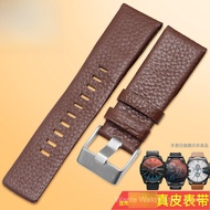 Leather Watch Strap For DZ7333 DZ7348 DZ4318 Flat End Multi‑Size 24/26/28/30mm Men Women Replacement
