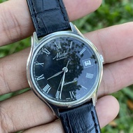 Jam tangan vintage mido Baroncelli swiss quartz jadul kuno antik black dial