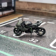 1: 64 Kawasaki H2R Model Car Ninja Juki Supercar H2 Female Knight Doll